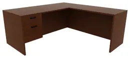 Contemporary L-Shaped Desk - Amber