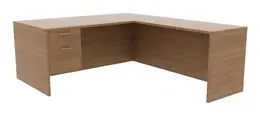 Contemporary L-Shaped Desk - Amber