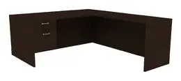 Contemporary L-Shaped Desk - Amber