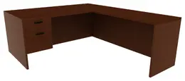 Contemporary L-Shaped Desk - Amber