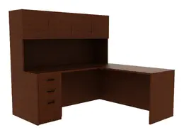 Desk with Hutch - Amber