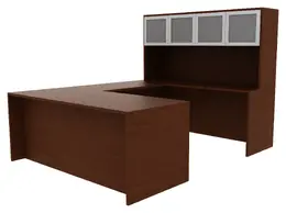 Office Desk with Hutch - Amber