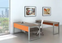 Modern U Shaped Desk with Storage - Apex