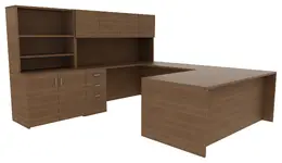 Desk with Storage - Amber