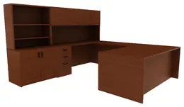 Desk with Storage - Amber