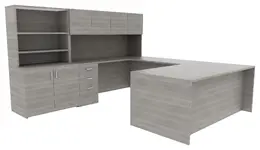 Desk with Storage - Amber