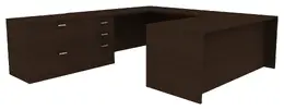 U Shaped Computer Desk - Amber