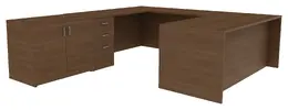 Desk with Cabinet - Amber