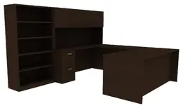 Desk Bookcase Combo - Amber