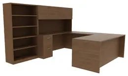 Desk Bookcase Combo - Amber