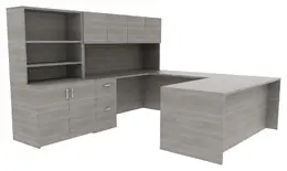 Office Desk with Storage - Amber