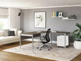 L Shaped Desk with Drawers - Summit