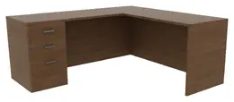 L Shaped Office Desk - Amber