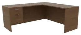 L Shape Office Desk - Amber