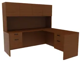 Office L Shaped Desk - Amber