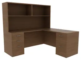 Home Office L Shaped Desk - Amber