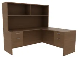 L-Shaped Home Office Desk - Amber