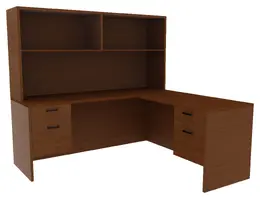 L-Shaped Home Office Desk - Amber