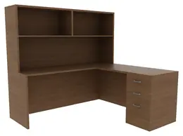 L Shaped Modern Desk - Amber