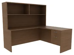 L Shaped Home Office Desk - Amber