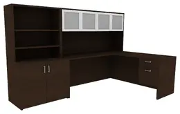 L Shaped Desk - Amber