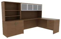 L Shaped Desk - Amber