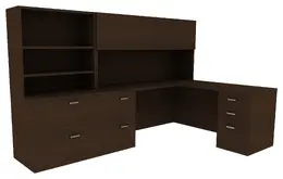 Desk Bookcase Combo - Amber