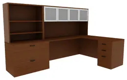 Desk with Drawers - Amber