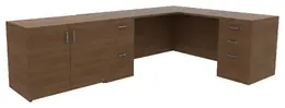 Desk with Cabinet - Amber