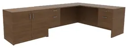 Desk with Storage Cabinet - Amber