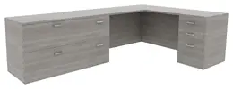 Office Desk with Drawers - Amber