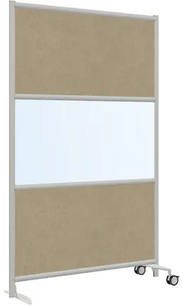 Rolling Free Standing Office Partition Panel - 37" x 78"