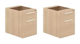 Set of 2 Drawer Hanging Pedestals for Corp Design Desks