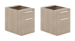 Set of 2 Drawer Hanging Pedestals for Corp Design Desks