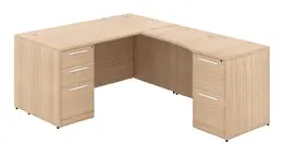 L Shaped Desk with Drawers - Potenza