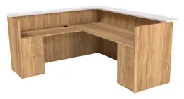 L Shaped Reception Desk with Drawers - Maverick