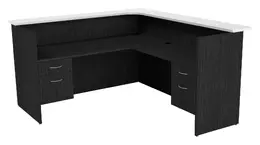 L Shape Reception Desk with Drawers - Maverick