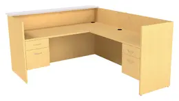 L Shaped Reception Desk with Counter - Maverick