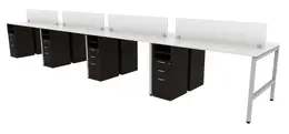 8 Person Standing Height Workstation - Elements