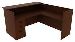 L Reception Desk - Amber