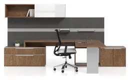 L Shaped Desk with Storage - Nex