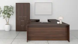 U Shaped Desk with Storage - Concept 400E