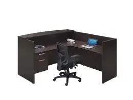 L Shaped Reception Desk - PL Laminate