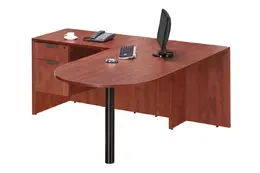 L Shaped Peninsula Desk - PL Laminate