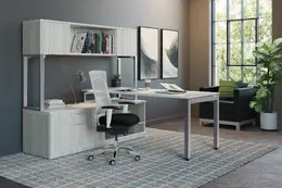 L Shaped Desk with Hutch - Elements