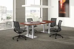 Modern Boat Shaped Conference Table - PL Laminate