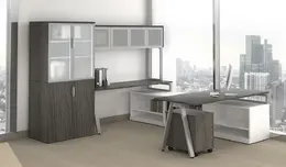 Modern U Shaped Desk with Storage - Elements