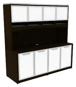 Credenza Storage Cabinet with Hutch - Potenza