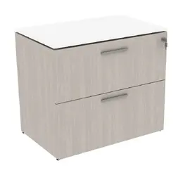 2 Drawer Lateral File Cabinet with Glass Top - Potenza