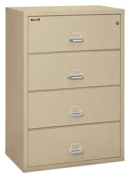 4 Drawer Lateral Fireproof File Cabinet - 38" Wide - Classic